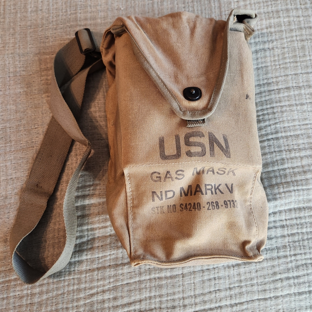 United States Navy USN U Gas Mask Mark V Carry Bag Field Gear